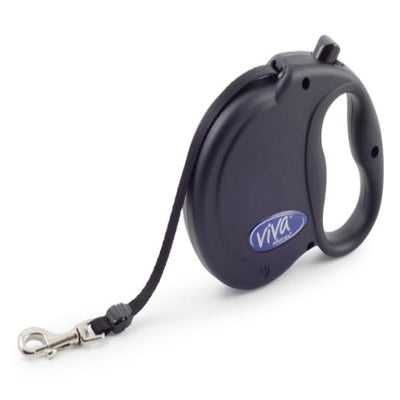 Ancol Viva Extendable Lead Black Medium Dog 30kg 5m