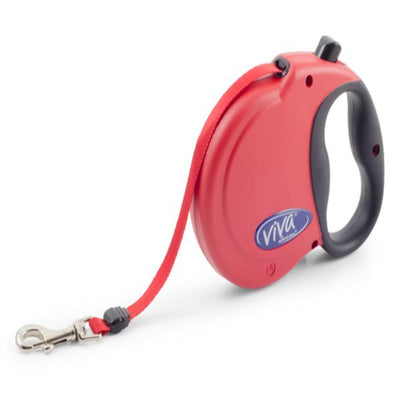 Ancol Viva Extendable Lead Red Medium Dog 30kg 5m