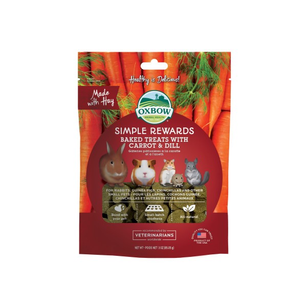 Oxbow Simple Rewards Baked Treats Carrot & Dill 60g