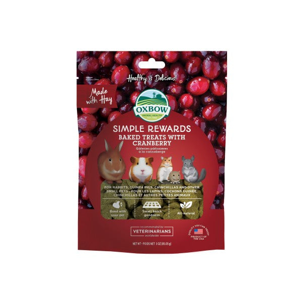 Oxbow Simple Rewards Baked Treats Cranberry 60g