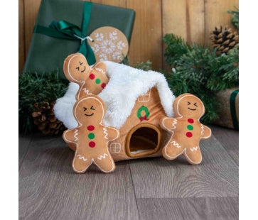Ancol Gingerbread Snuffle House Christmas dog toy