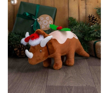 Ancol Dex the Dino Christmas Pud Christmas dog toy