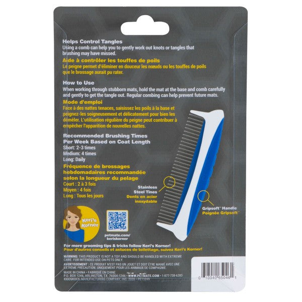 JW Gripsoft Rotating Comfort Comb Fine/Coarse 20cm