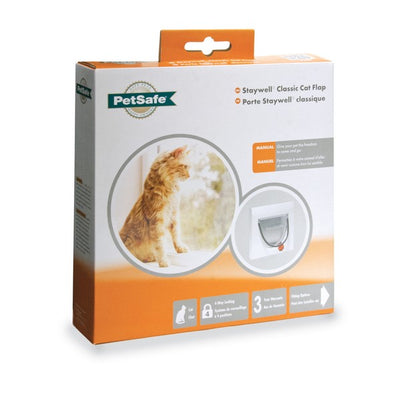 PetSafe Staywell Manual 4 Way Locking Classic Cat Flap White