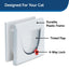 Staywell Manual 4Way Locking Classic Cat Flap White Tunnel Included