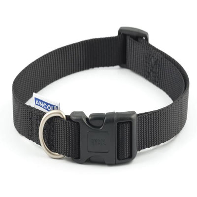 Ancol Viva Adjustable Collar Black 30-50cm Size 2-5