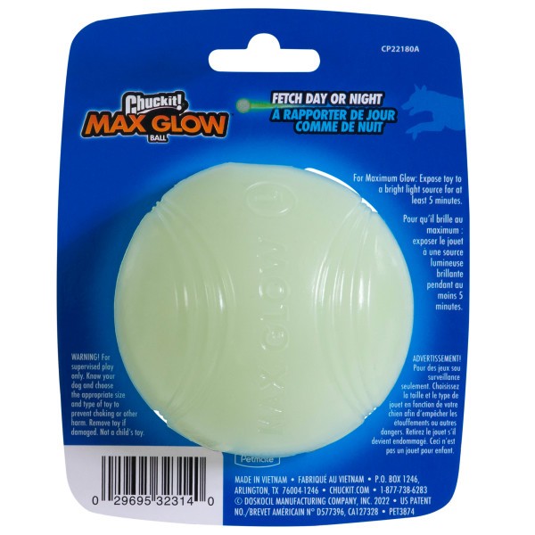 Chuckit! Max Glow Ball 1 Pack Large 7.3cm