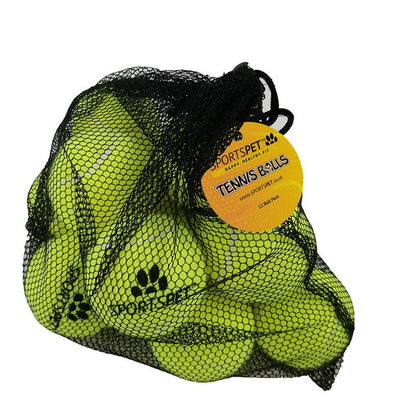 Sportspet Tennis Ball Medium 12 pack Yellow