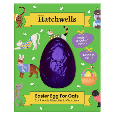 Hatchwells Cat Yoghurt and Catnip Flavoured Easter Egg 50g