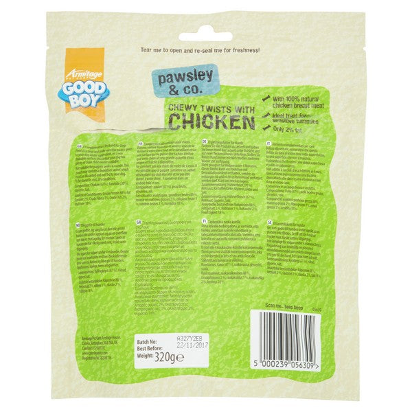 Good Boy Pawsley & Co Chewy Twists with Chicken 320g