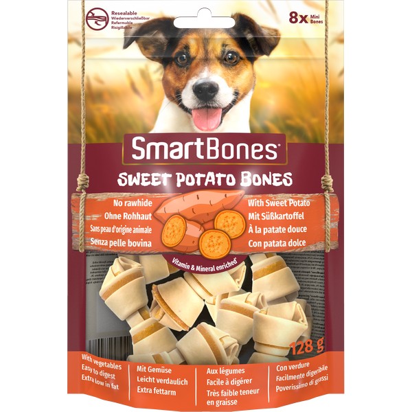 SmartBones Sweet Potato Mini Bones (8Pk)