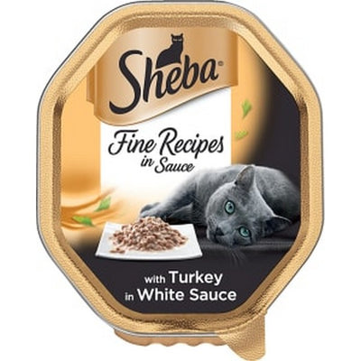 Sheba Sauce Collection Cat Tray with Turkey in White Sauce 85g