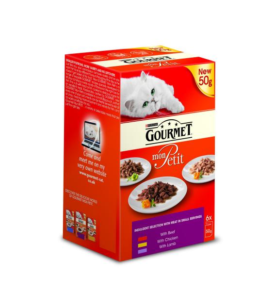 Gourmet Mon Petit Meat Beef Lamb Chicken ( 6Pk) 50g