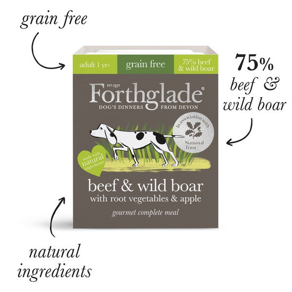 Forthglade Gourmet Grain Free Beef & Wild Boar Veg & Apple