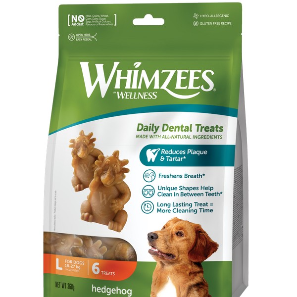 Whimzees Hedgehog Large (6Pk)