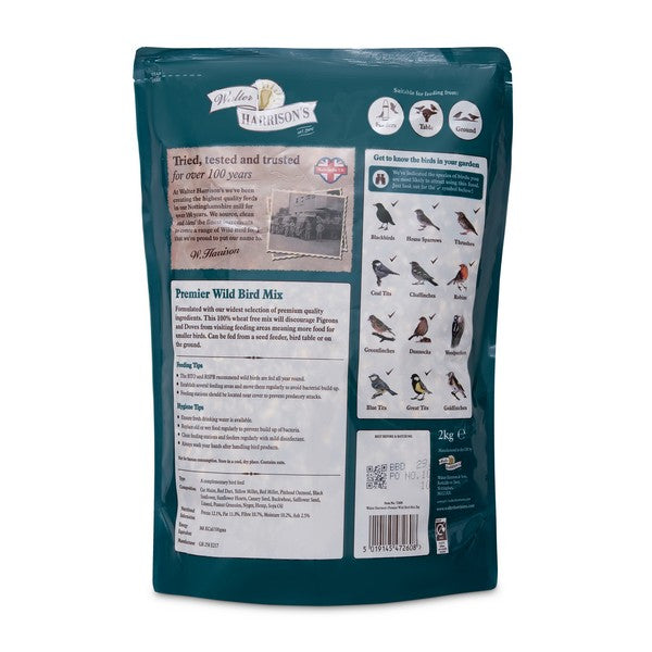 Harrisons Premier Wild Bird Mix 2kg Pouch