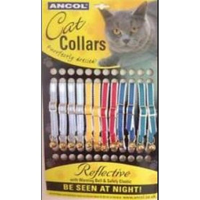 Ancol Cat Collar Reflective x 12 Display Card [DCse 12]