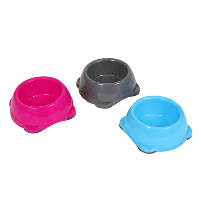 Animal Instincts Plastic Dog Bowl Grey Pink Blue 300ml