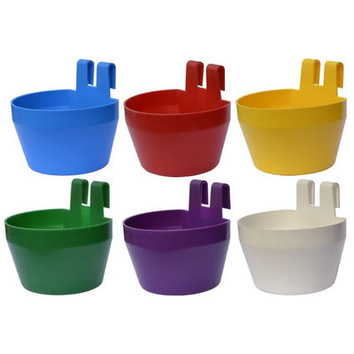 Supa Plastic Cage Cups Assorted Colours x 12 [DCse 12]