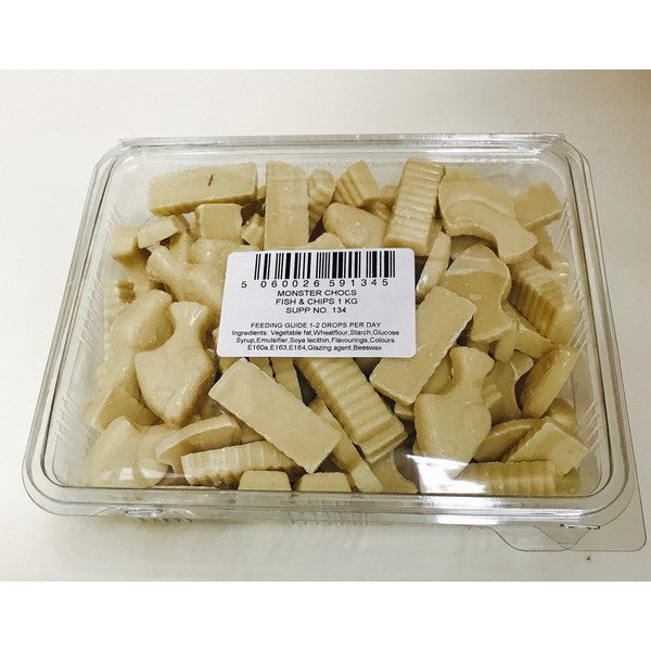 Monster Chocs Fish & Chips White Chocolate 1kg