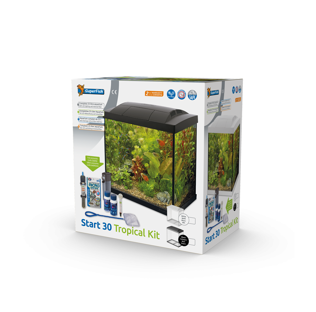 Superfish Start 30 Tropical Aquarium - Black 25 litre