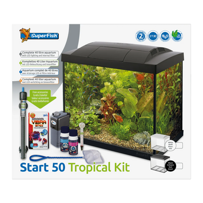 Superfish Start 50 Tropical Aquarium - Black 40 litre