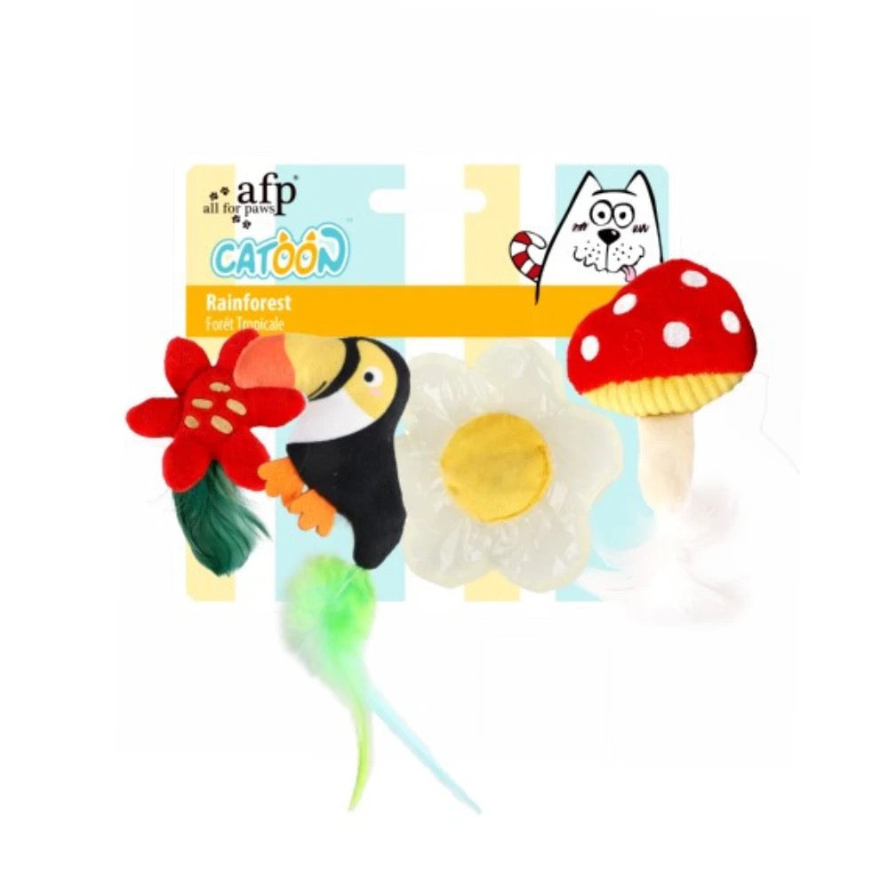 All For Paws Cartoon Rainforest 4pc