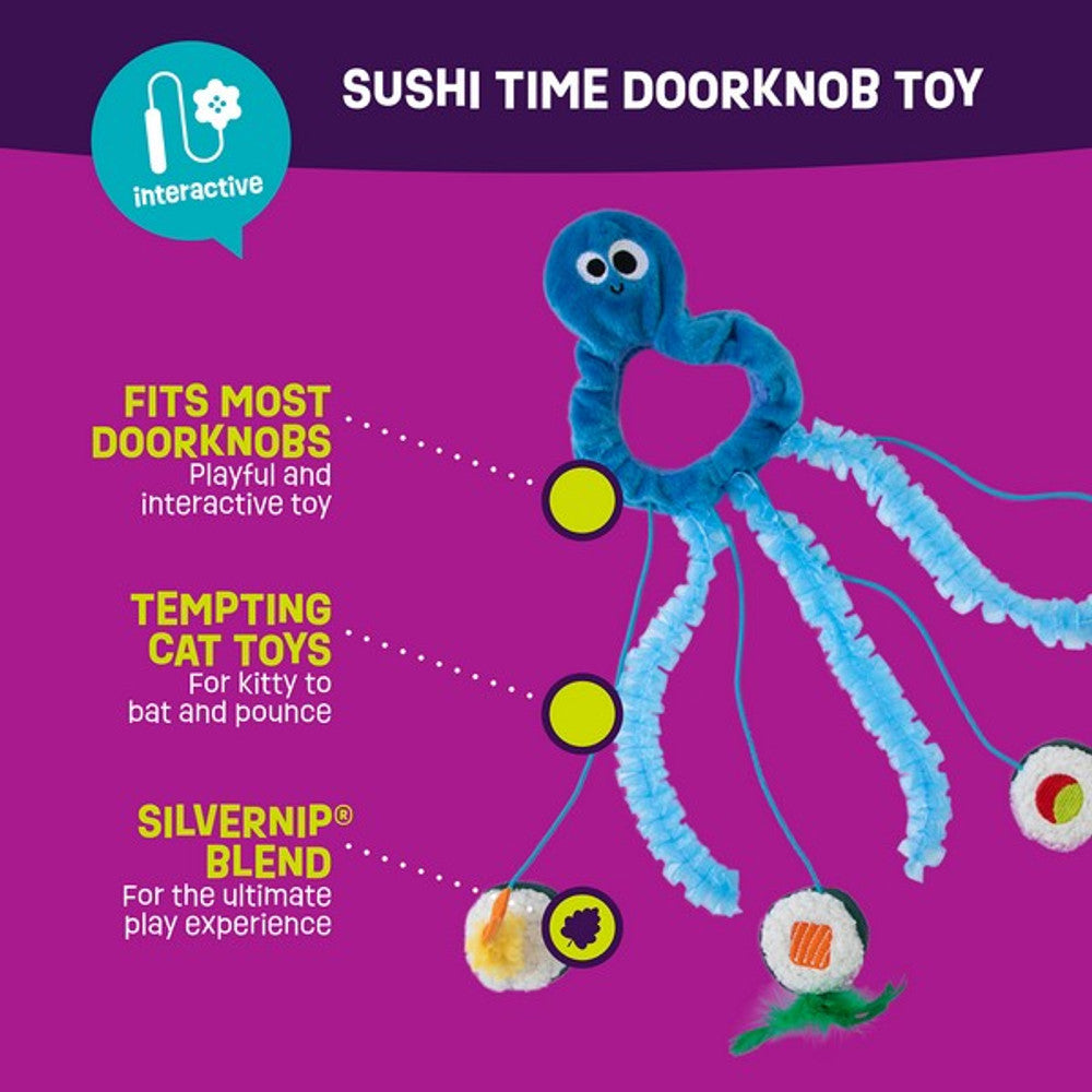 Mad Cat Sushi Door Knob Toy