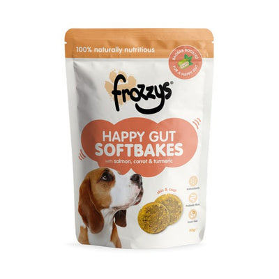Frozzys Happy Gut Softbakes Boosted with BAOBAB - Salmon, Carrot & Tumeric Flavour 80g