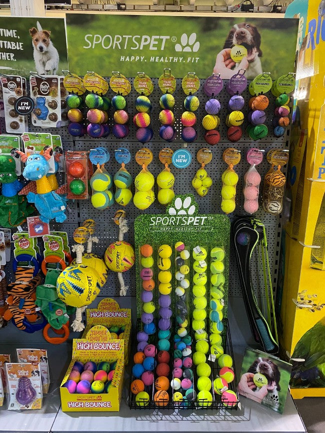 Sportspet Single Squeak Tennis Balls Display Refill (Dcse30)